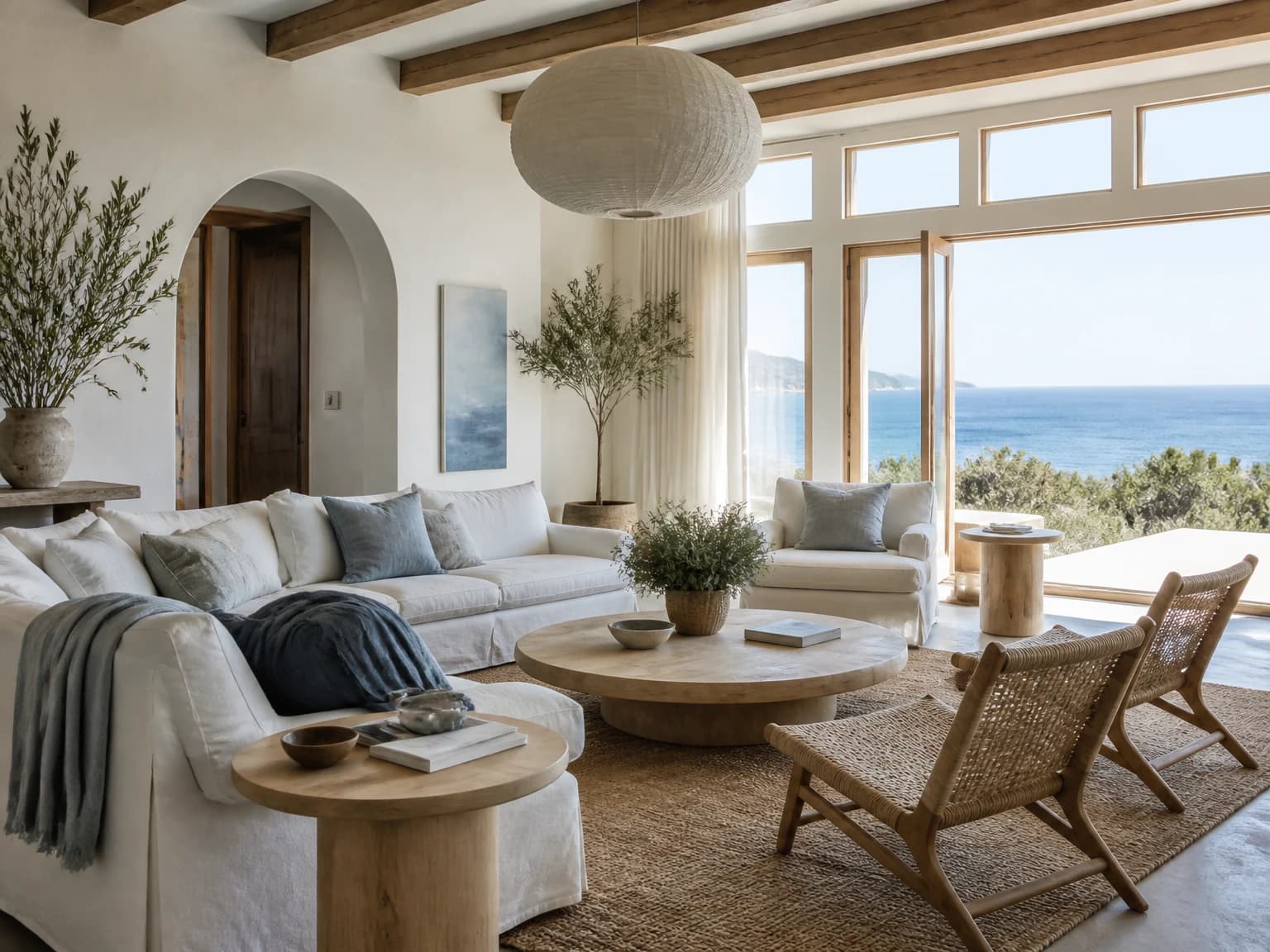 Coastal Bohemian Room, bohemian living room inspiration