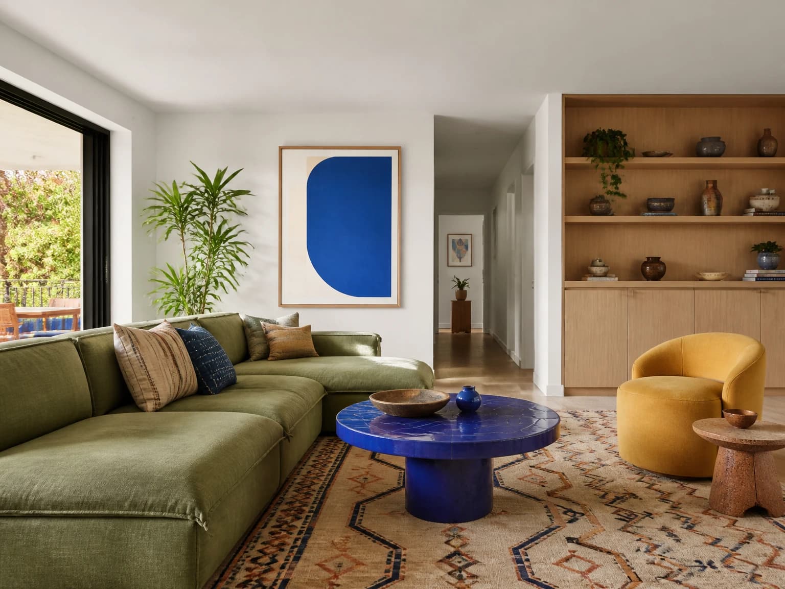 Color-Blocked Artisan Lounge, bohemian living room inspiration