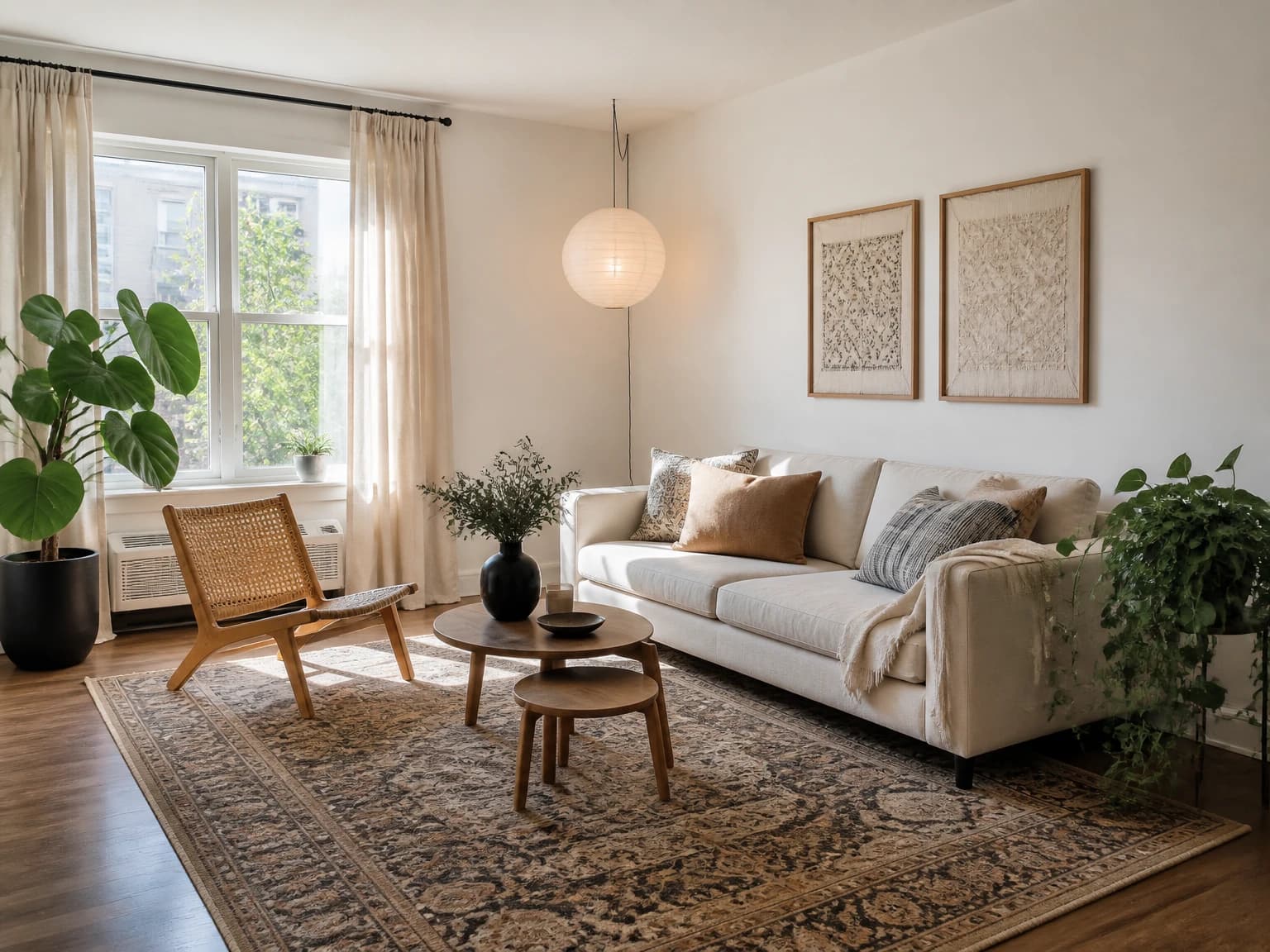 Renter-Friendly Bohemian, bohemian living room inspiration