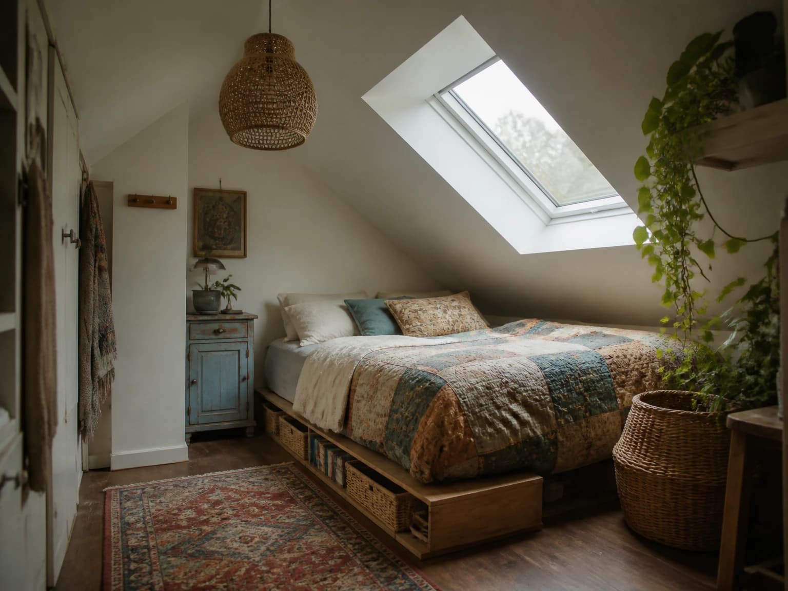 Cozy Attic Boho Room, boho bedroom inspiration