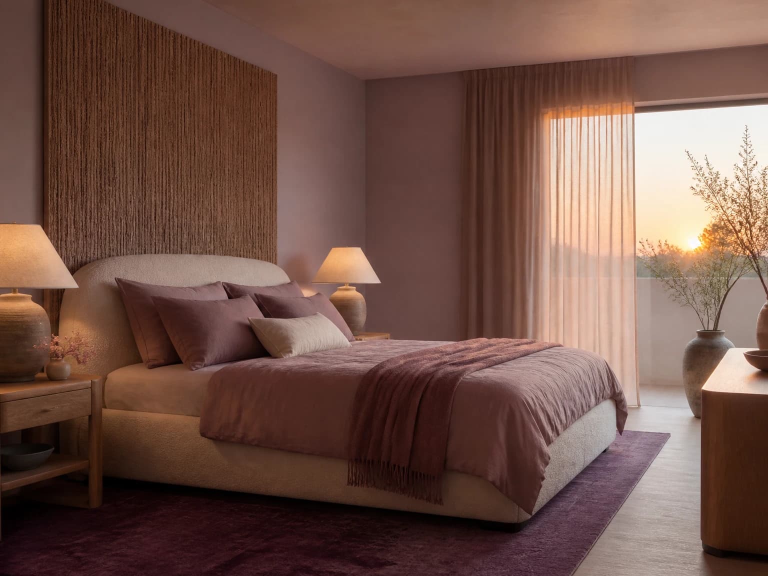 Lavender Sunset Bedroom, boho bedroom inspiration
