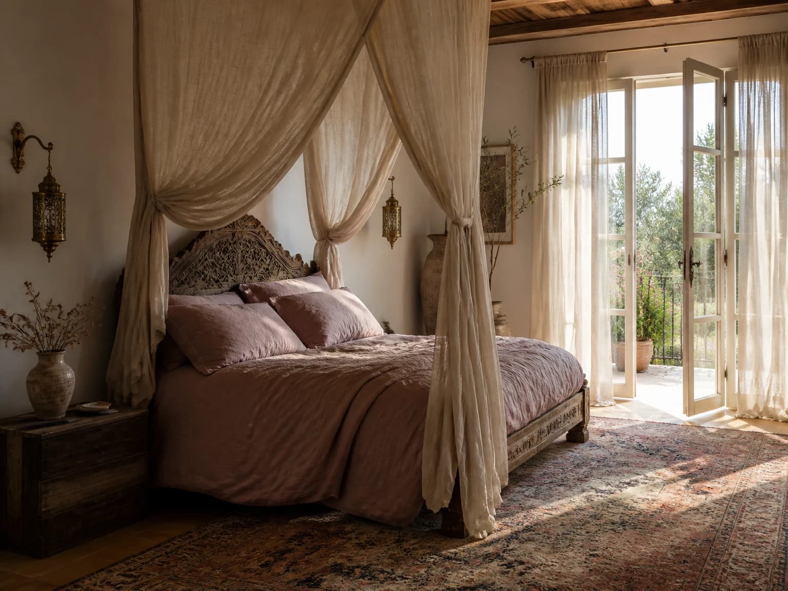 Romantic Linen Canopy, boho bedroom inspiration