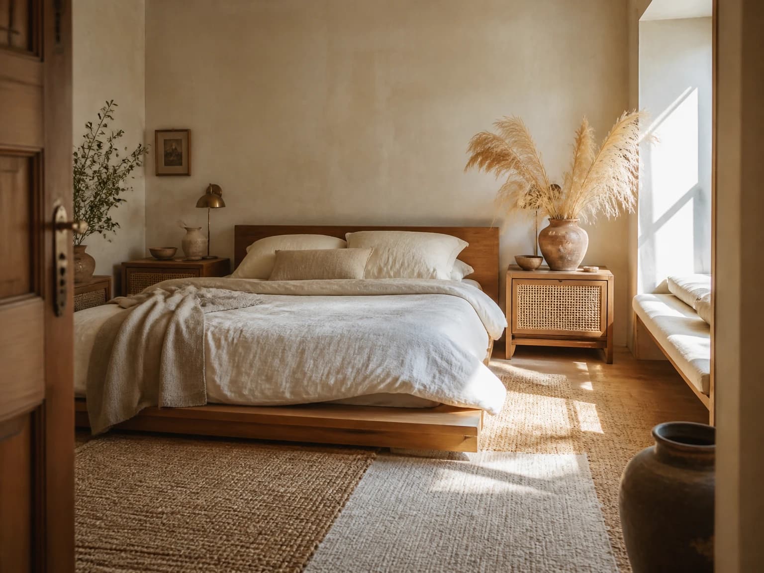 Sunwashed Neutral Sanctuary, boho bedroom inspiration