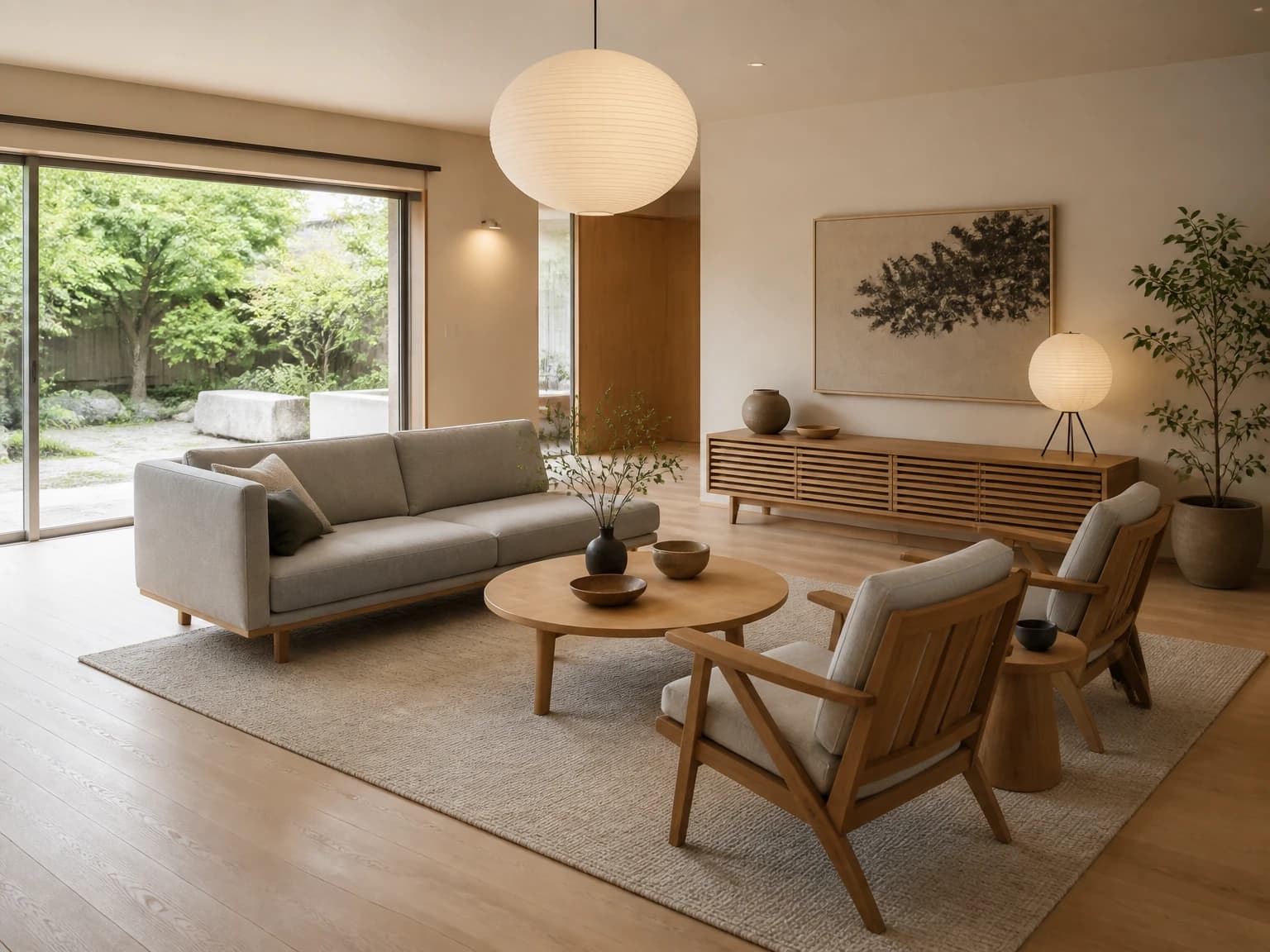 Accessible Japandi Living Room, japandi living room inspiration