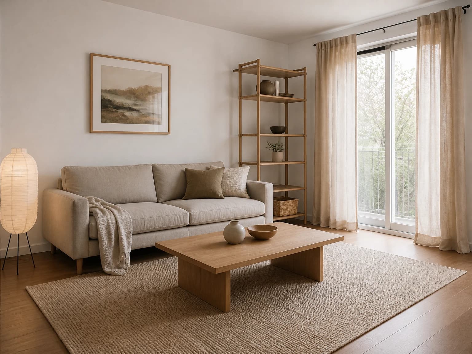 Renter-Friendly Japandi Room, japandi living room inspiration