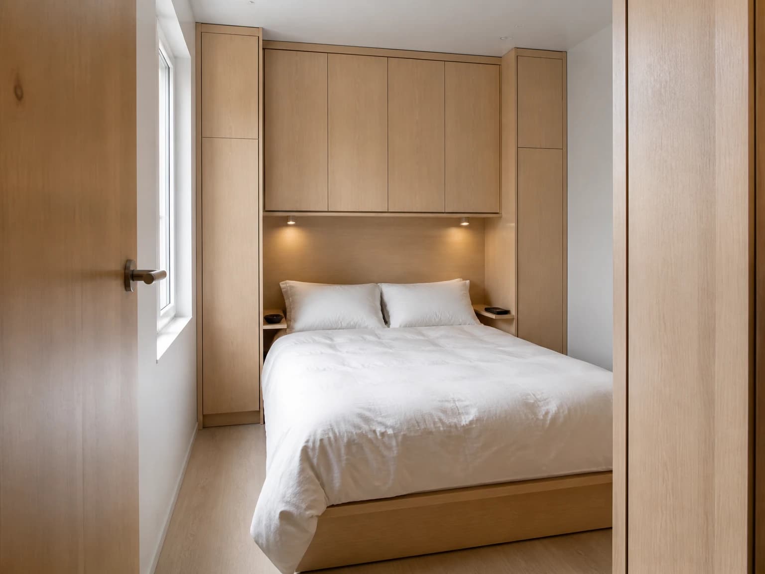 Compact Oak Storage Bedroom, minimalist bedroom inspiration