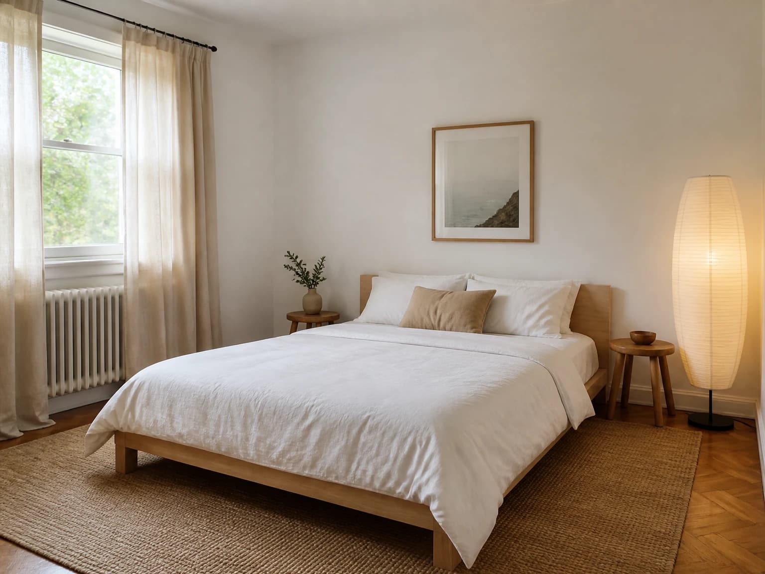 Renter-Friendly Minimal Bedroom, minimalist bedroom inspiration