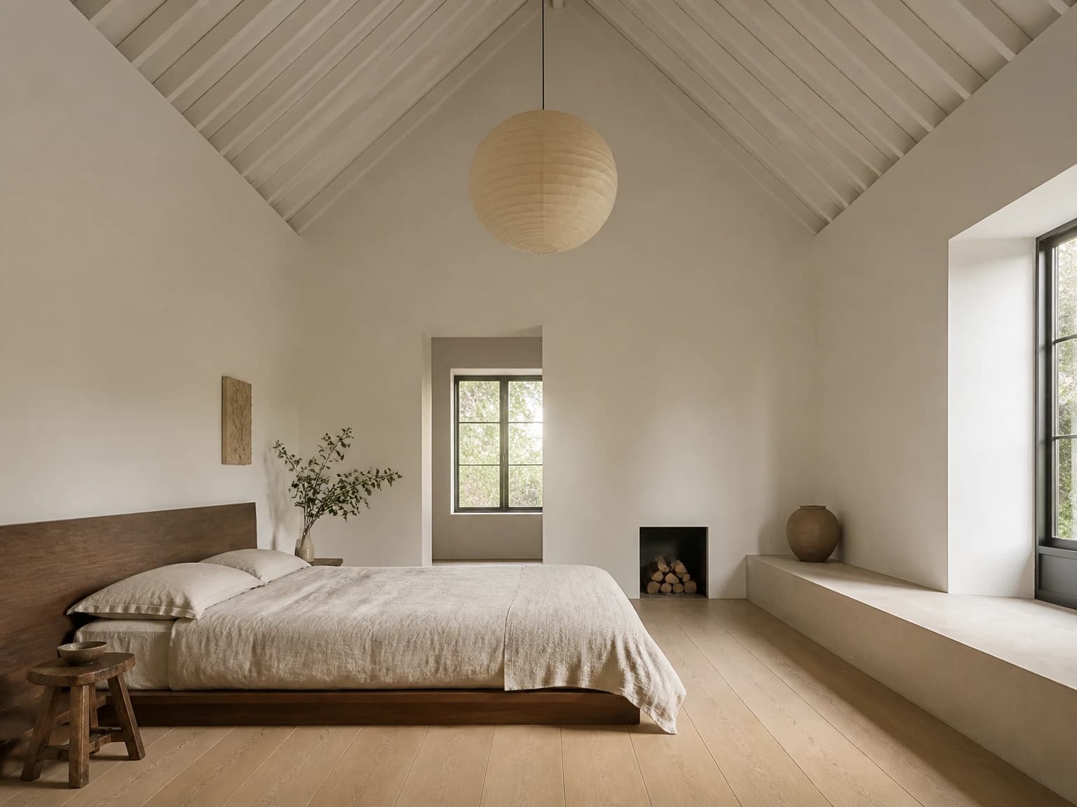 Vaulted Ceiling Bedroom, minimalist bedroom inspiration