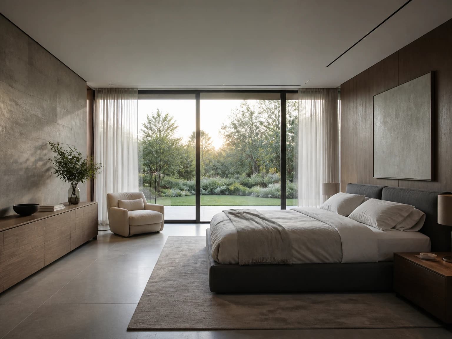 Panoramic Glass-Walled Suite, modern bedroom inspiration