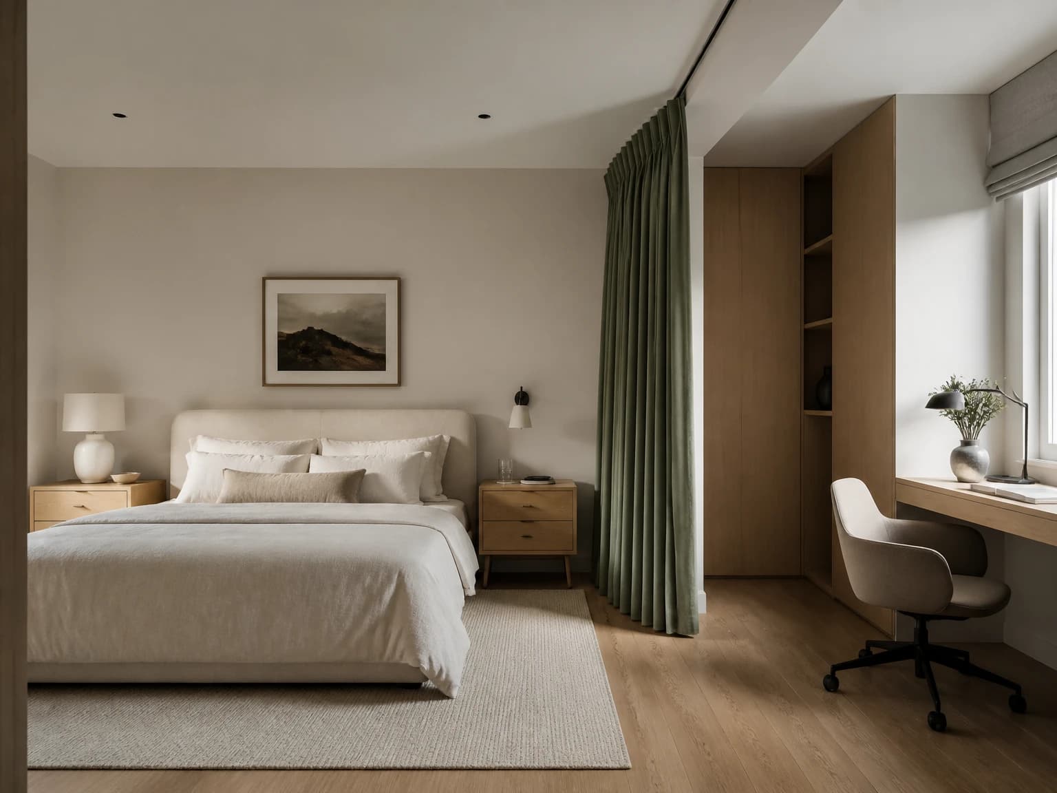 Bedroom with Workspace, modern bedroom inspiration