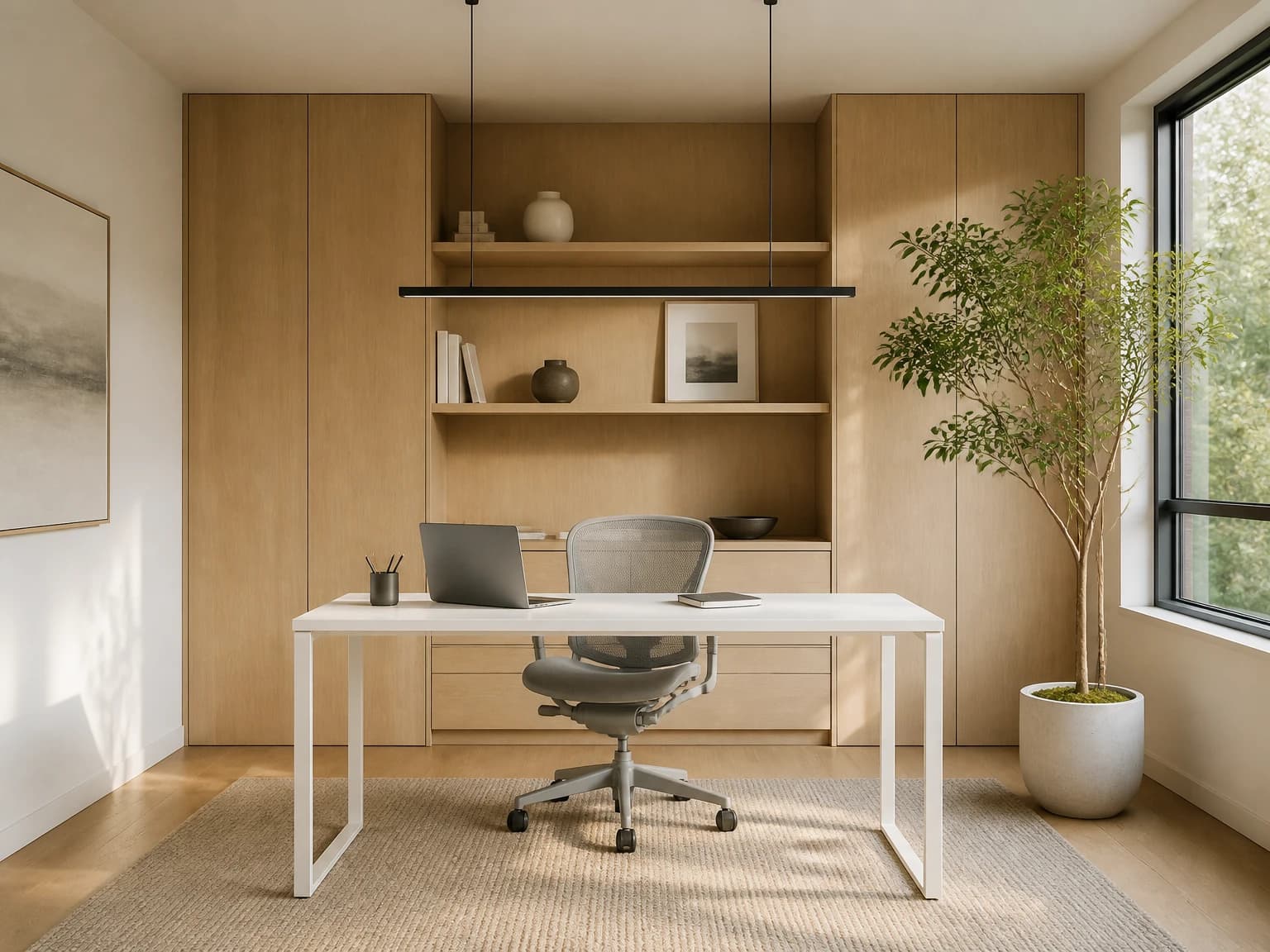 Bright Minimal Workroom, modern home office inspiration