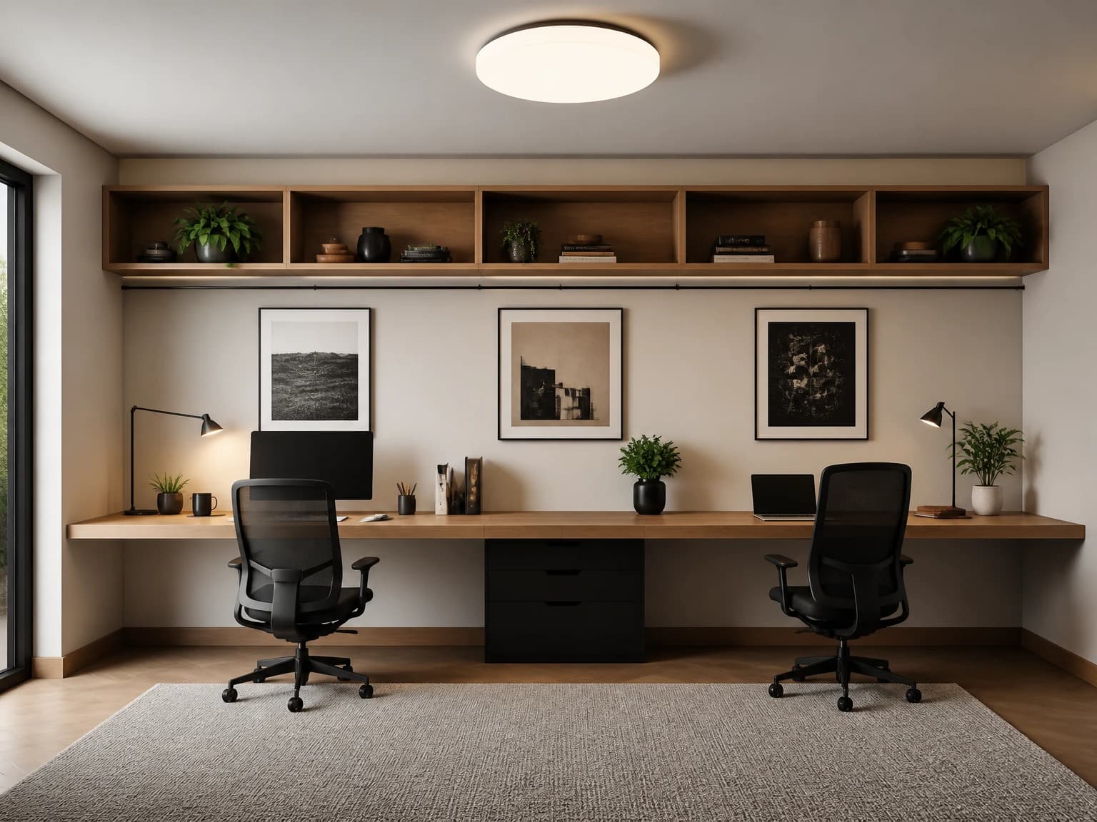 Creative Dual Workstation, modern home office inspiration