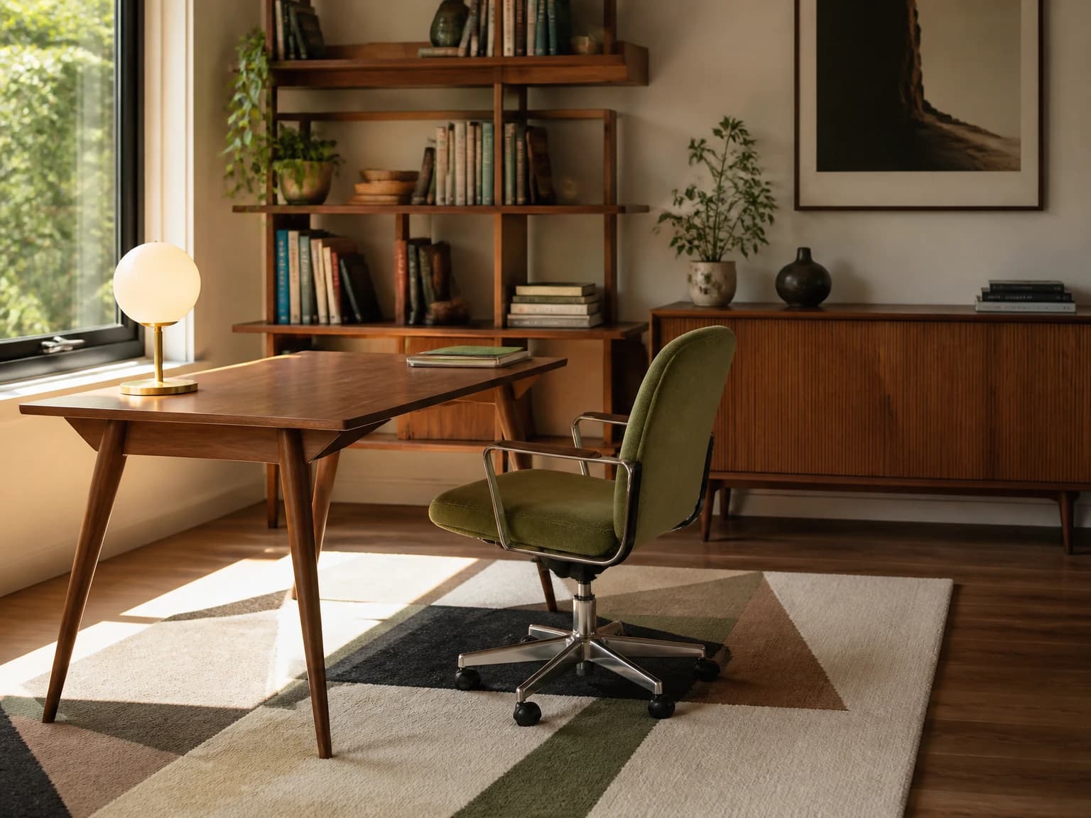 Mid-Century Modern Study, modern home office inspiration