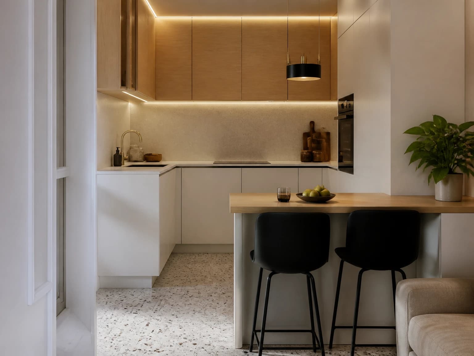 Apartment Peninsula Kitchen, modern kitchen inspiration