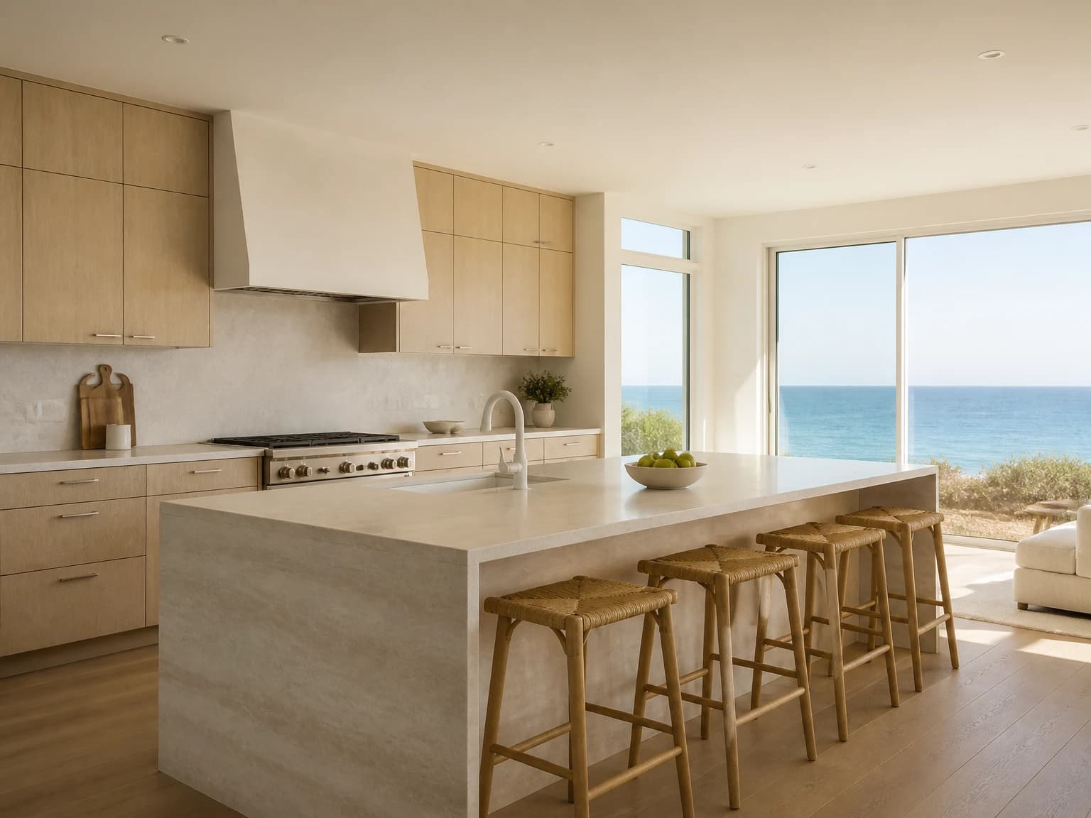 Sunlit Coastal Modern Kitchen, modern kitchen inspiration