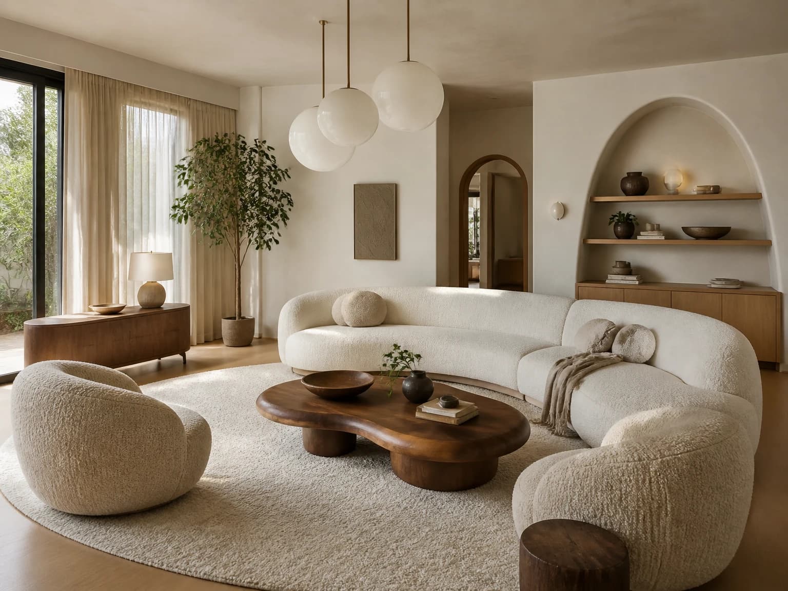 Soft Curves Living Room, modern living room inspiration