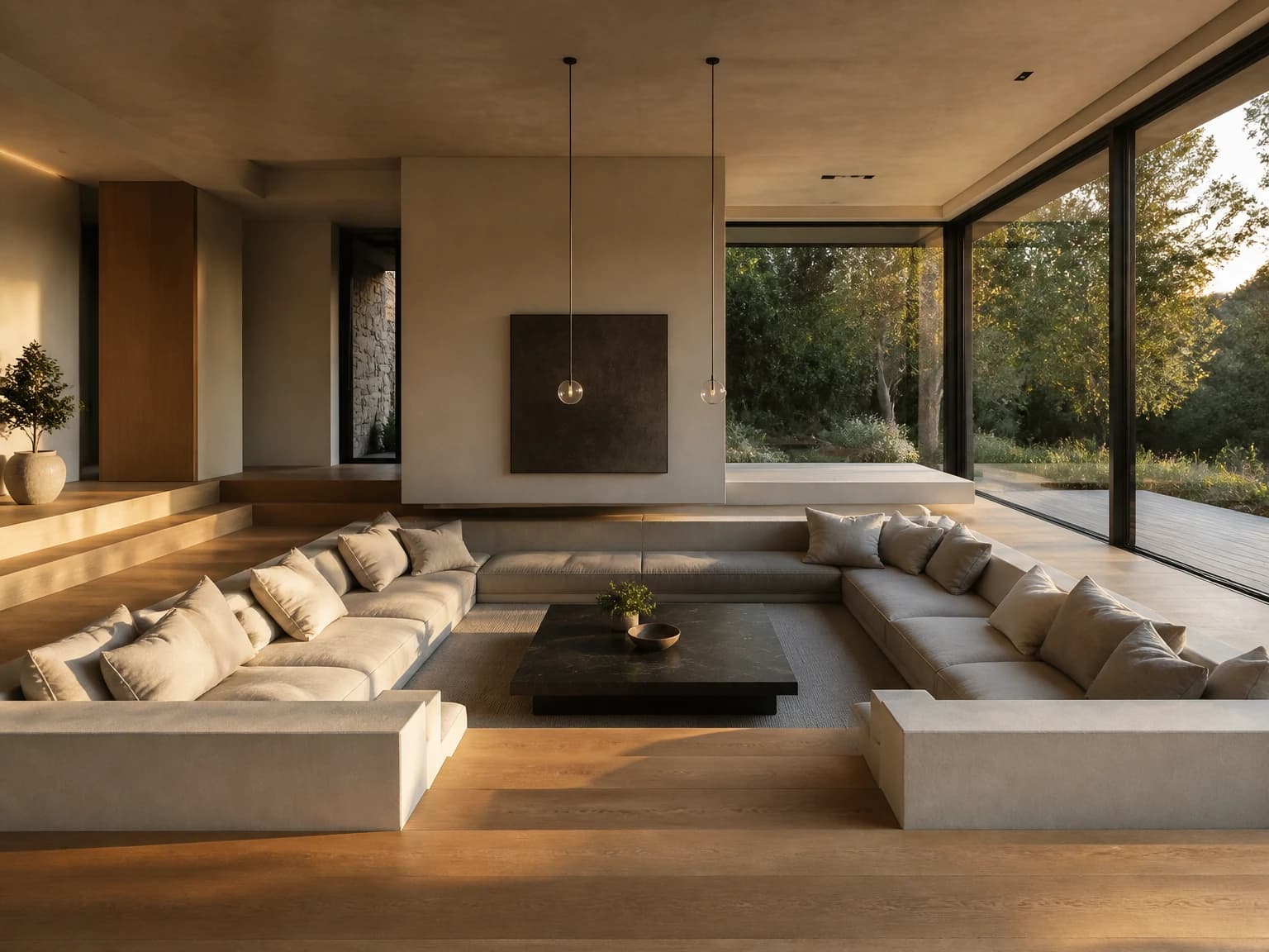 Sunken Contemporary Lounge, modern living room inspiration