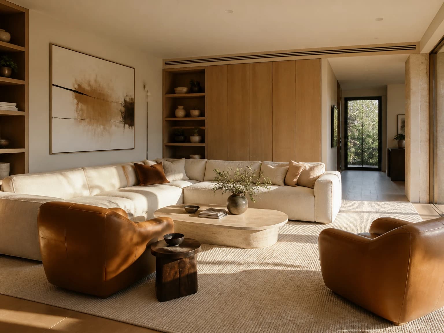 Warm Neutral Conversation Room, modern living room inspiration