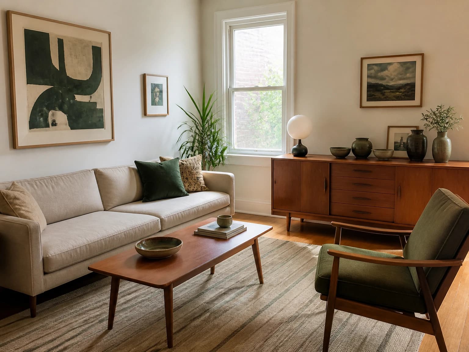 Approachable Vintage Mix, mid-century modern living room inspiration