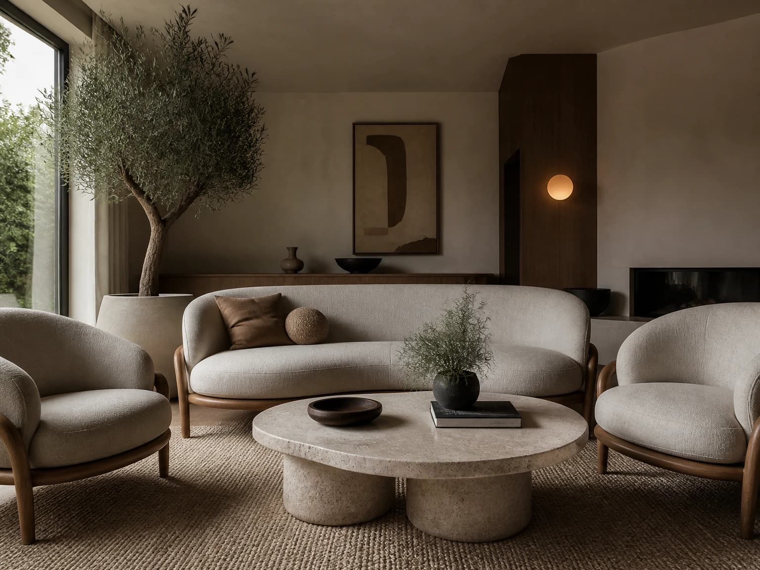 Organic Mid-Century Retreat, mid-century modern living room inspiration