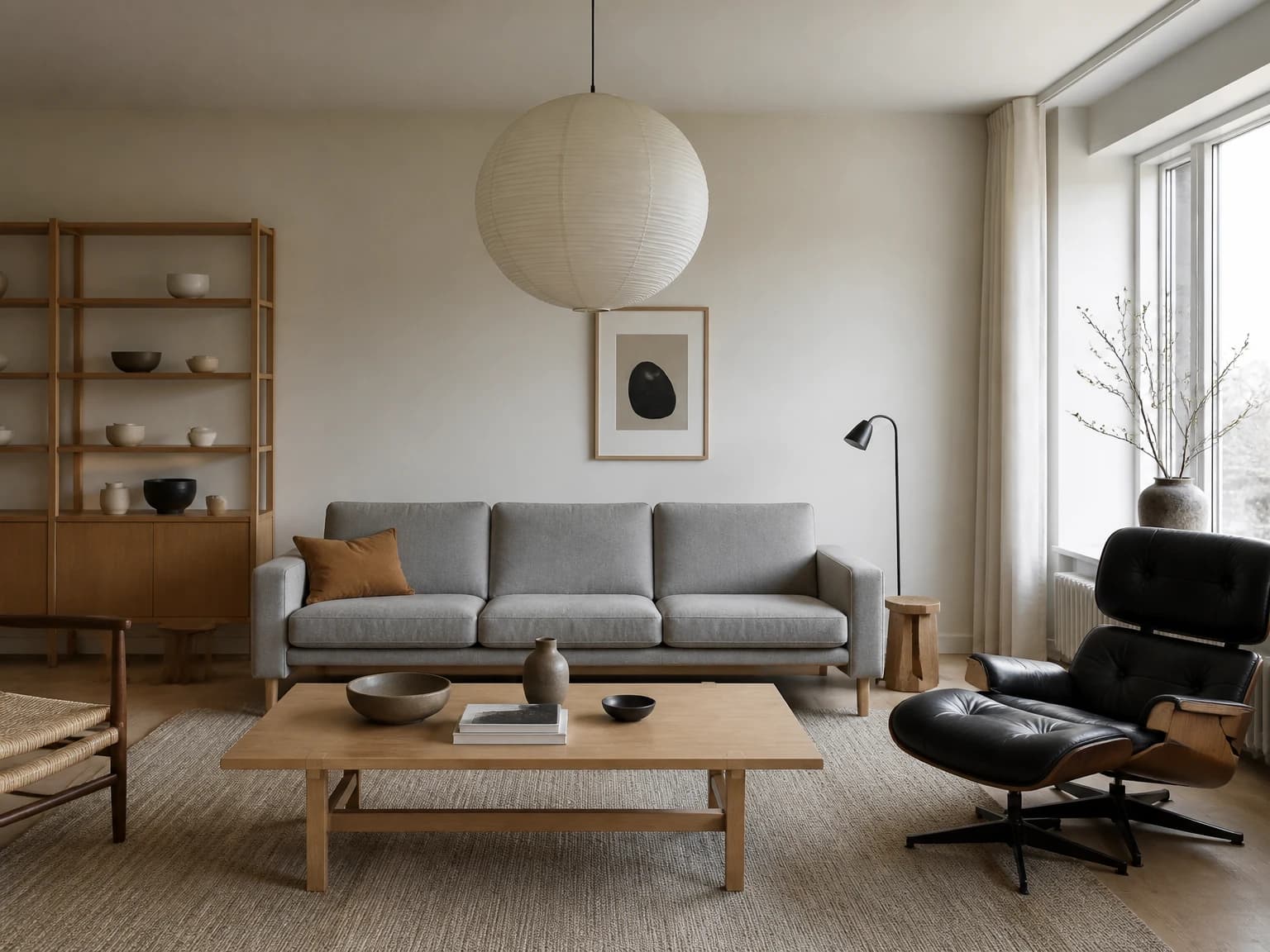 Scandinavian Mid-Century Calm, mid-century modern living room inspiration