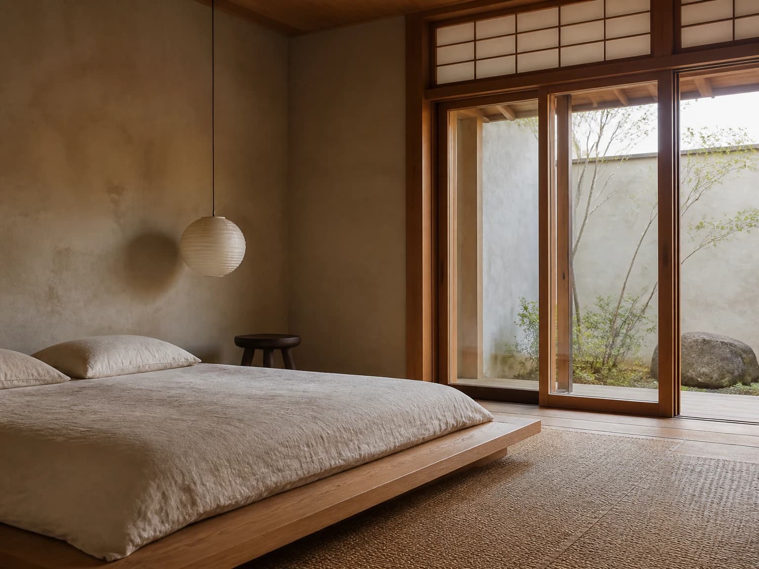 Low Japanese-Inspired Bedroom, minimalist bedroom inspiration