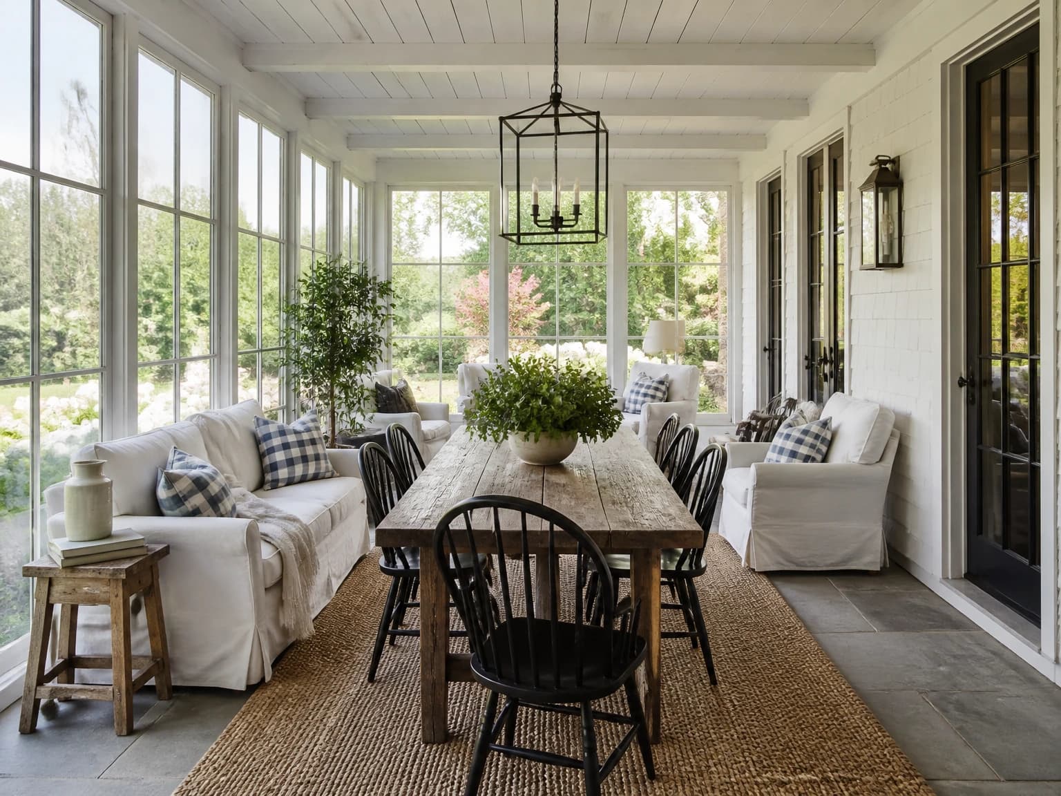 Sunroom Farmhouse Retreat, modern farmhouse living room inspiration
