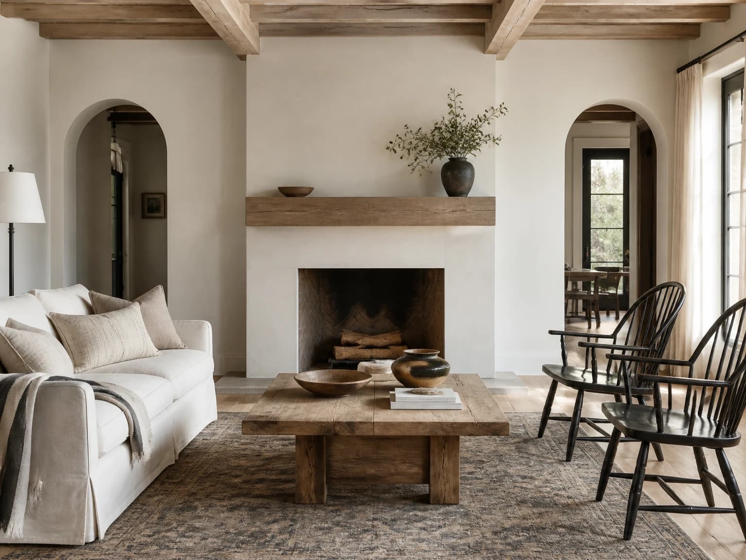 White Oak Hearth Room, modern farmhouse living room inspiration