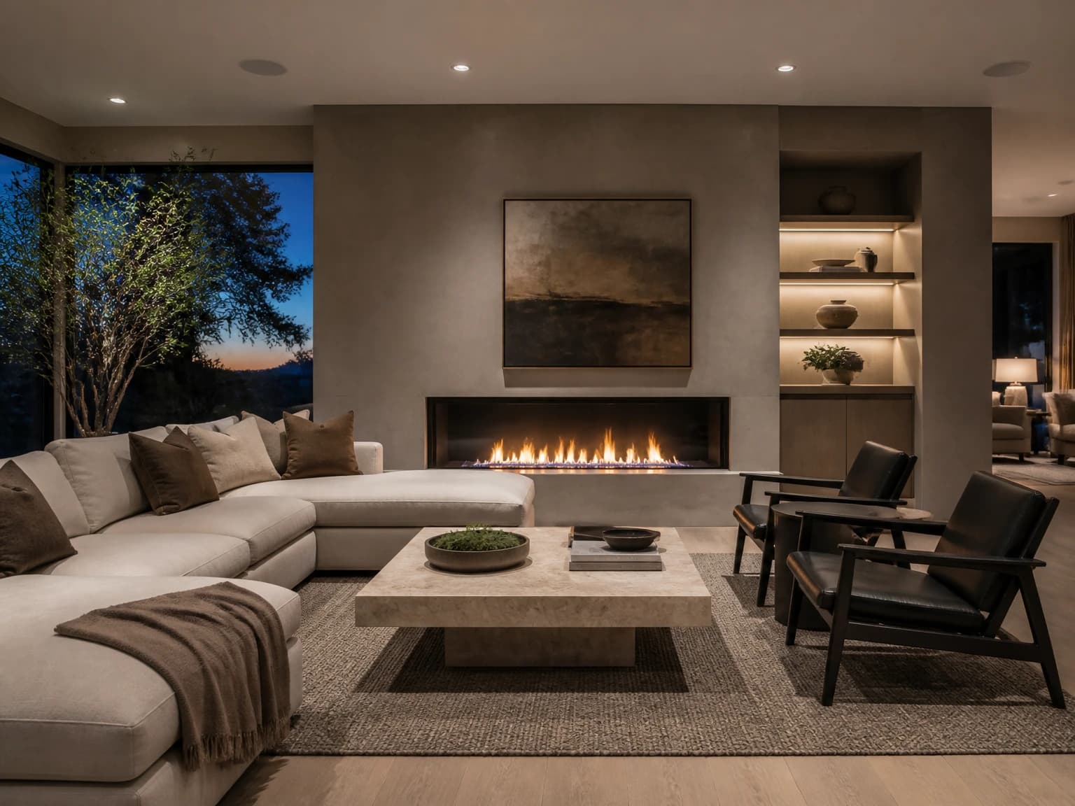 Fireplace Feature Wall, modern living room inspiration